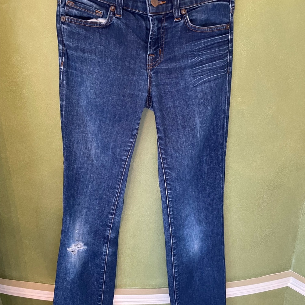 J Brand cigarette jeans.  Perfectly worn in